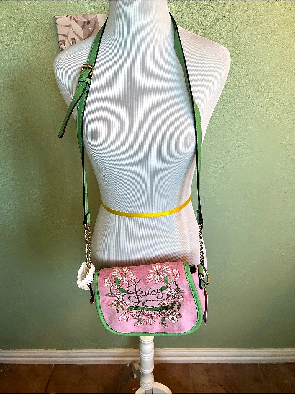 Juicy Couture Juicy In Bloom Crossbody Pink & Green